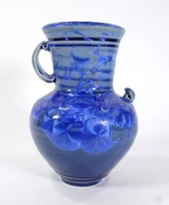 SIGNED PETER WALLACE AUSTRALIAN STUDIO POTTERY CRYSTALLINE VASE 2002 - Picture 1 of 17