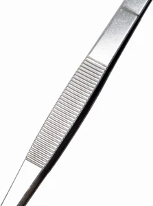 Long Handle Stainless Steel Straight and Curved Tweezers Nippers,Silver,2 Pieces - Picture 1 of 5