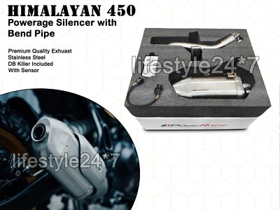 Powerage Exhaust Silencer with Bend Pipe" For Royal Enfield New Himalayan 450 - Image 1 of 4