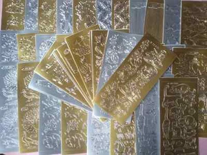 50 Assorted Themes & Designs Peel Off Stickers DD Gold & Silver - Picture 1 of 10