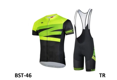 Santic Cycling Bib Shorts- Jersey Set 4D Padded Sleeve Quick Dry Men Green US XL - Image 1 of 4
