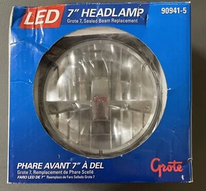 Grote 90941-5 LED Round Sealed Beam Headlight 7”, 9-32V, Brand New/Box Dmg - Picture 1 of 6