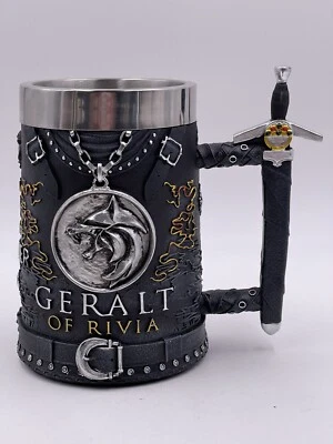 Taza negra Nemesis Now The Witcher Geralt of Rivia Netflix Tankard Foto 1 de 4