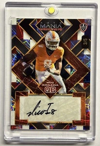 🔥Nico Iamaleava #3/5 2024 Wild Card Auto Mania Holo Laser Rookie RC Tennessee - Picture 1 of 2