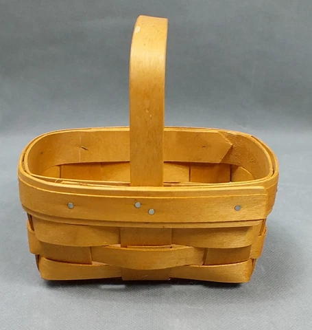 ROYCE CRAFT BASKETS Hand Crafted SMALL BASKET With Handle Made in OHIO Cover