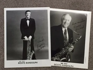BOOTS RANDOLPH TWO SIGNED PHOTOS, MR. SAX, YAKETY SAX - Picture 1 of 1