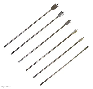 LONG WOODWORKING SPADE BITS, 16” long, 6-piece set, wood drill bits - Picture 1 of 1
