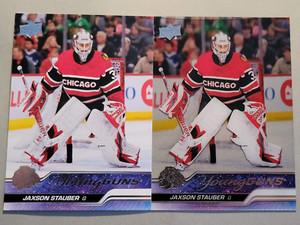 2023-24 Upper Deck Jaxson Stauber Young Guns/Clear Cut Young Guns Rc Lot SP