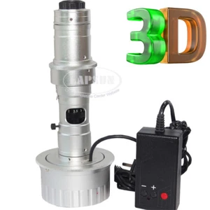 3D Stereo 180X C-MOUNT Lens LED Light for Digital Industrial Microscope Camera A - Picture 1 of 5