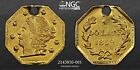 1859 G25C California Gold Octagonal Liberty Bg-702 Ngc Unc Details #2143810-001