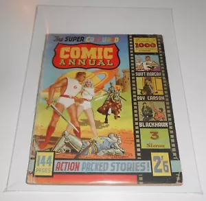 THE SUPER COLOURED COMIC ANNUAL no.2 Boardman UK 1951 super-rare BLACKHAWK - Picture 1 of 12