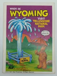 1987 ZOOT Alien Productions "U.S. of ALF" Sticker #50 Wyoming - MP - Imagen 1 de 2