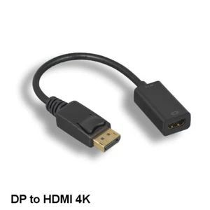 Kentek Displayport 1.2 Male Latch to HDMI 1.4 Female Passive Adapter 4Kx2K 30Hz - Picture 1 of 2