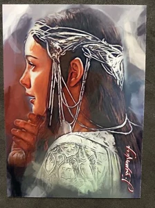 Liv Tyler as Arwen #6 Art Card Limited Numbered xx/50 Edward Vela Signed 2020. - Picture 1 of 2