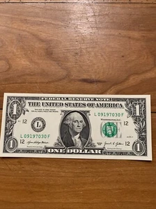 September 30 1970 Birthday/Anniversary 💵 One Dollar Note 09197030 UNC - Picture 1 of 8