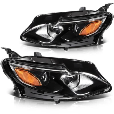 Pair Headlights Assembly Black Fits 2019-2021 Chevrolet Malibu Left Right Foto 1 de 4