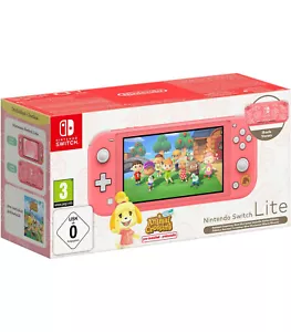NINTENDO SWITCH LITE CONSOLE ANIMAL CROSSING CORALLO SPECIAL EDITION - Foto 1 di 3