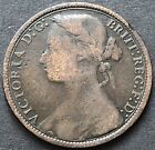 1877 PENNY-ONE PENNY COIN-1d BRONZE - QUEEN VICTORIA
