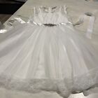 Trish Scully Child Dress Girls 12 White Lace & Tulle Dress Gown