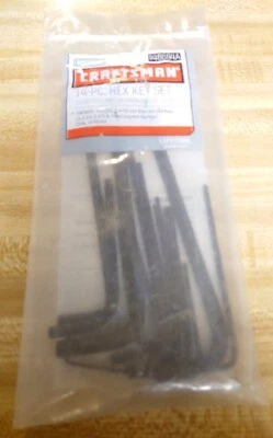 NIP NOS CRAFTSMAN 946684A 14 PIECE  BLACK OXIDE  METRIC HEX KEY SET NR - Image 1 of 3