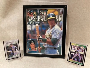 Jose Canseco Athletics 8 x 10 Framed Photo Set, 1989 Cards-Donruss #91, Fleer #5 - Picture 1 of 7