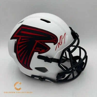Michael Vick Atlanta Falcons Authorized Signature Full Size Football Rep Helmet - Image 1 of 4