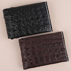 Portatarjetas plegable minimalista doble bocina cocodrilo - Imagen 1 de 15