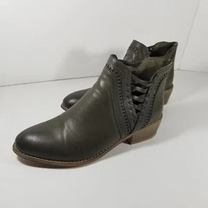 Botines Boutique by Corkys para mujer talla 9 verde oliva cremallera trasera - Imagen 1 de 6