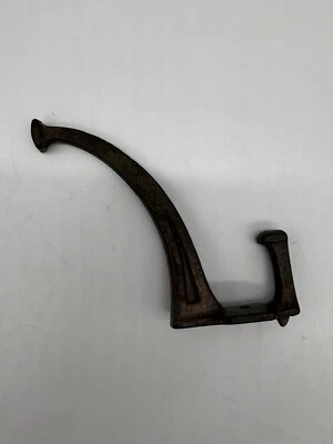 1 Подлинный старинный пальто крюк металлический винтажный бронзовый шляпа держатель спасения восстановления - Изображение 1 из 4