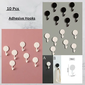 Self Adhesive Strong Sticky Hooks Heavy-Duty Wall Seamless Hook - Picture 1 of 7