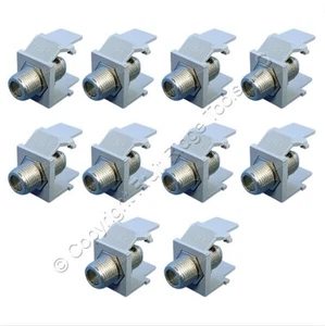 10 Leviton grau Quickport Snap-In Buchse F-Typ Koaxialkabel Buchsen 75-Ohm 41084 - Bild 1 von 6