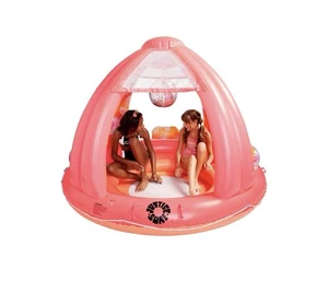 Justice for Kids Canopy Party Float - Seats up to 4, Ages 6+, Pool Surf, Pink - Picture 1 of 4