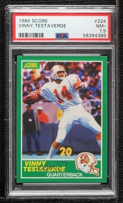 1989 Score Vinny Testaverde #224 PSA 7.5 - Image 1 of 2