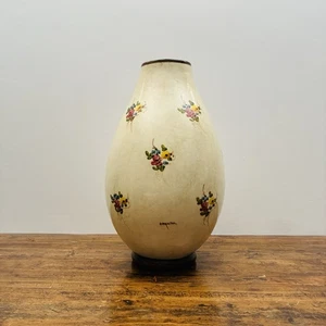 Große Vase signiert Jérôme Massier - Vallauris - 37 cm - Keramik Blumendekor - Bild 1 von 10
