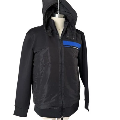 Hugo Boss Porsche Skiles 32 Black Hooded Jacket, Sz. Med and XL - Image 1 of 4