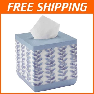 Monterey Collection Blue Resin Tissue Box Cover for Sophisticated Bathrooms - Picture 1 of 9