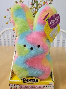 Peeps Heatable Bunny Plush Rainbow Easter Rabbit New With Tag So Soft Fast Ship - Picture 1 of 4