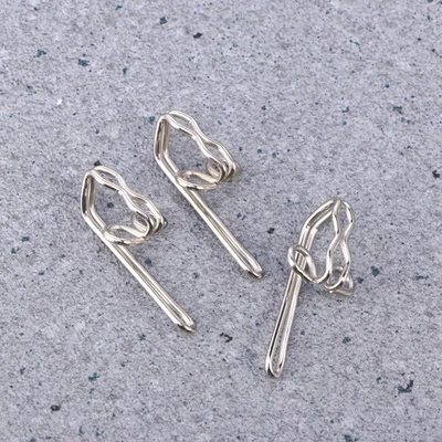 Accessori per tende in metallo da 100 pacchetti Accessori per tende da (argento) - Immagine 1 di 4