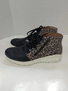 Naot Woman Polaris Sneaker Side Zip Leather Print Lace Up Ankle High Sz 10.5 - Picture 1 of 10