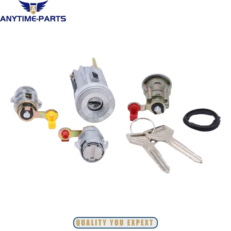 Ignition Cylinder LH +RH Door Trunk Lock with 2x Keys For 1987-92 Toyota Corolla Foto 1 de 4