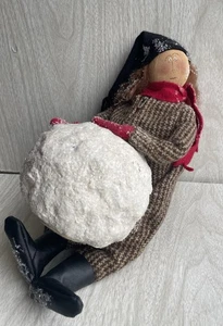 Künstlerin Greta Chirco Nähen Sei es Schneeball basteln Schneemann Winter Primitive Folk - Bild 1 von 17