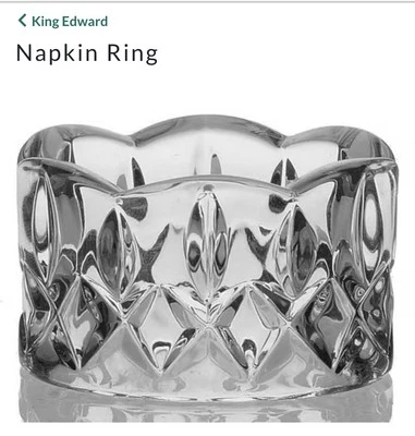 Conjunto de quatro anéis de guardanapo de cristal Gorham King Edward - Imagem 1 de 4