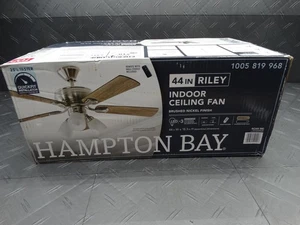 Hampton Bay Riley 44 in. Indoor LED Brushed Nickel Ceiling Fan with Light Kit - Picture 1 of 10