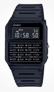 Casio Mens Digital Calculator Retro Dial. Plastic Rubber Strap. Black. CA- 53WF - Picture 1 of 5