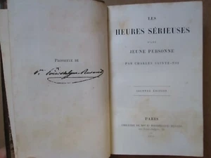 SAINTE-FOI : LES HEURES SERIEUSES D'UNE JEUNE PERSONNE, 1856. - Picture 1 of 12