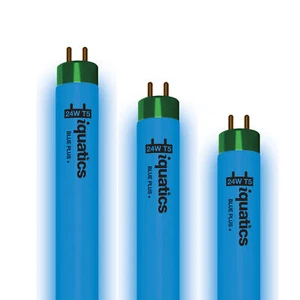 3 x iQuatics Aquarium Fish Tank Fluorescent Bulb T5 Blue Plus+, 24w 438mm 18” - Picture 1 of 6