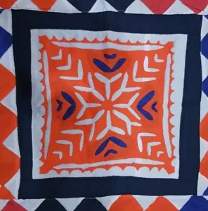 HANDMADE TABLE CLOTH, MULTI COLOR, 47 cm x 47 cm, 100 % COTTON - Picture 1 of 10