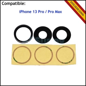 CRISTAL DE CAMARA PARA APPLE IPHONE 13 PRO / PRO MAX REPUESTO LENTE TRASERO - Imagen 1 de 2