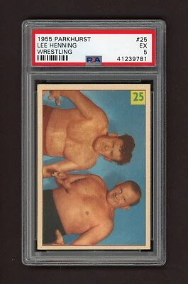 Parkhurst Wrestling 1955 #25 Lee Henning PSA 5 EX Foto 1 de 2