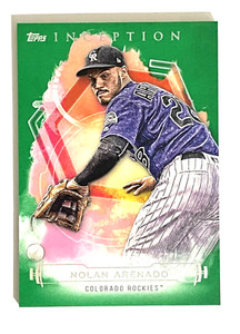 2019 TOPPS INCEPTION NOLAN ARENADO GREEN PARALLEL COLORADO ROCKIES #83